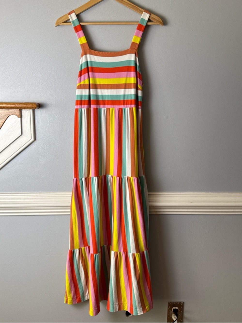 J. Crew Multicolor Striped Maxi Dress